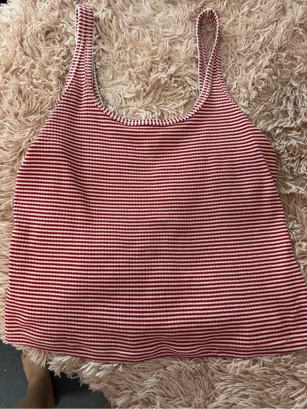 Universal Thread Red & White Striped Knit Tank
